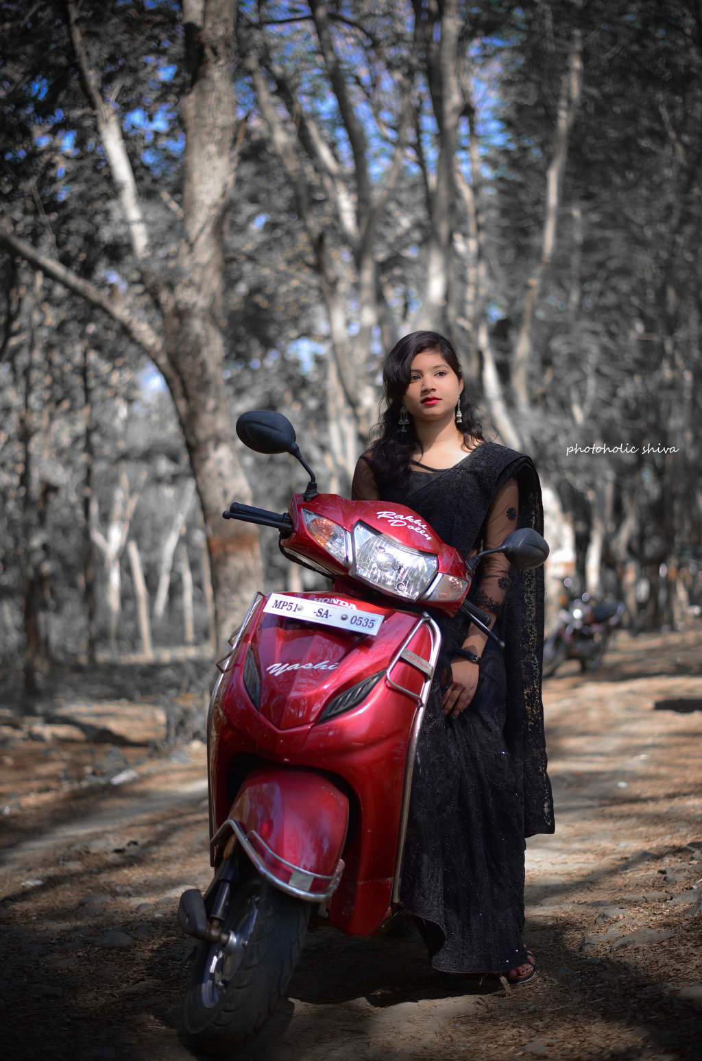 Model Poses Next Electric Scooter During Editorial Stock Photo - Stock  Image | Shutterstock